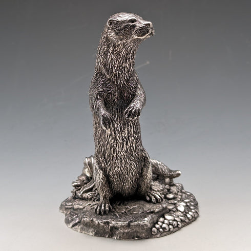 UK Country Artist Company Otter Sterling Silver Sculpture Figurine